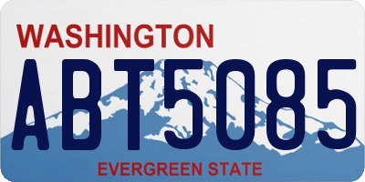 WA license plate ABT5085