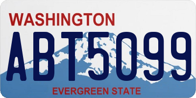 WA license plate ABT5099