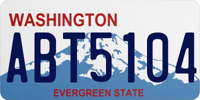 WA license plate ABT5104