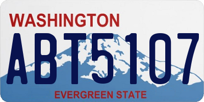 WA license plate ABT5107