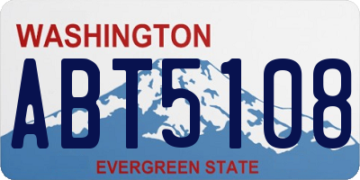 WA license plate ABT5108