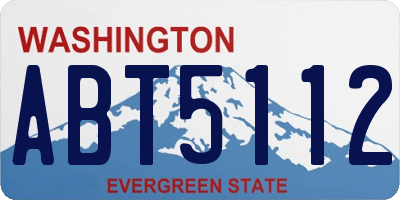 WA license plate ABT5112
