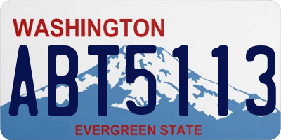 WA license plate ABT5113