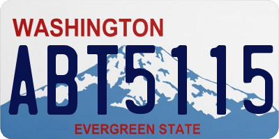 WA license plate ABT5115