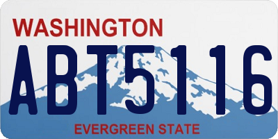 WA license plate ABT5116