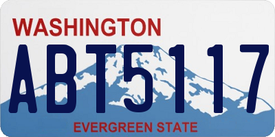 WA license plate ABT5117