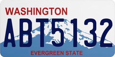 WA license plate ABT5132