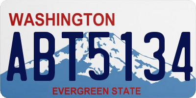 WA license plate ABT5134