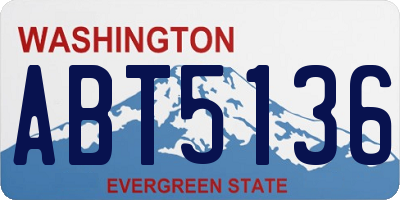 WA license plate ABT5136