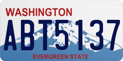 WA license plate ABT5137