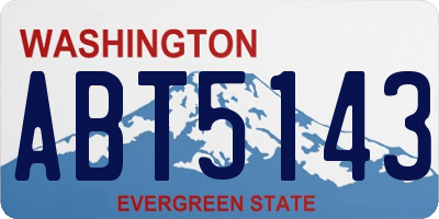 WA license plate ABT5143