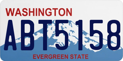 WA license plate ABT5158