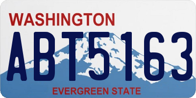 WA license plate ABT5163