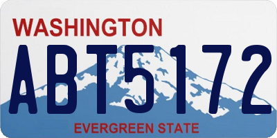 WA license plate ABT5172