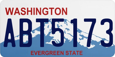 WA license plate ABT5173