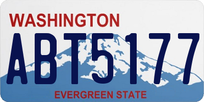 WA license plate ABT5177