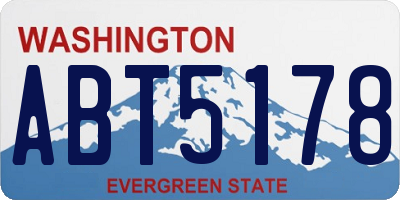 WA license plate ABT5178