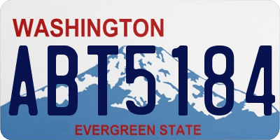 WA license plate ABT5184