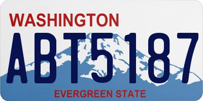 WA license plate ABT5187