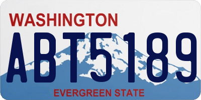 WA license plate ABT5189