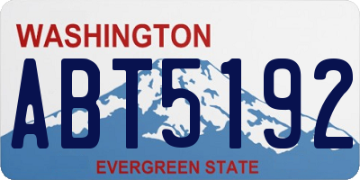 WA license plate ABT5192