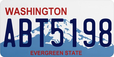 WA license plate ABT5198