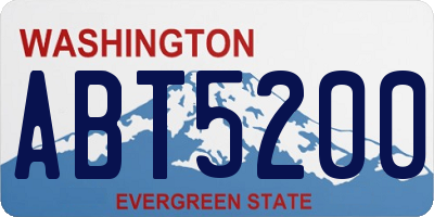 WA license plate ABT5200
