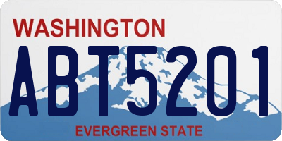 WA license plate ABT5201