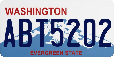 WA license plate ABT5202