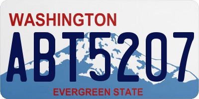 WA license plate ABT5207