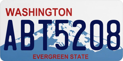 WA license plate ABT5208