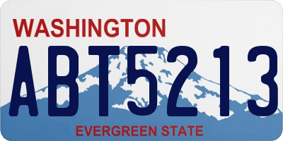 WA license plate ABT5213