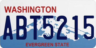 WA license plate ABT5215