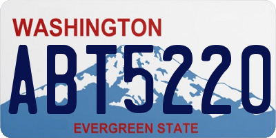 WA license plate ABT5220