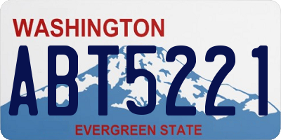 WA license plate ABT5221