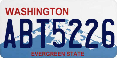 WA license plate ABT5226