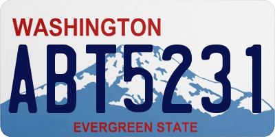 WA license plate ABT5231
