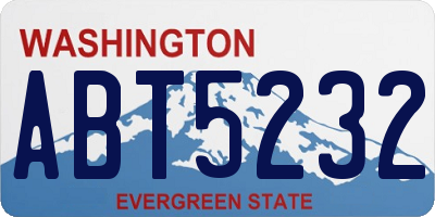 WA license plate ABT5232