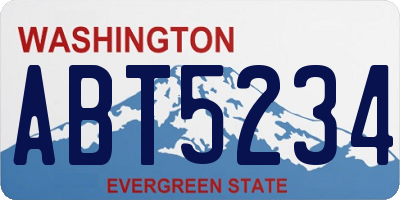 WA license plate ABT5234