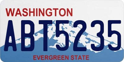 WA license plate ABT5235