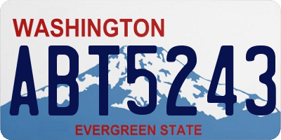 WA license plate ABT5243