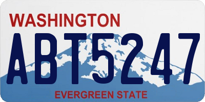 WA license plate ABT5247