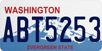 WA license plate ABT5253