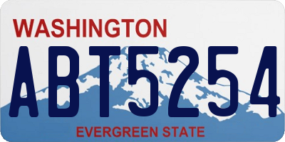 WA license plate ABT5254
