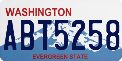 WA license plate ABT5258