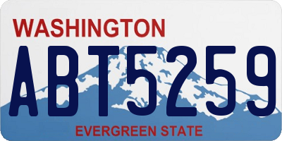 WA license plate ABT5259