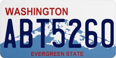 WA license plate ABT5260