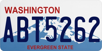 WA license plate ABT5262