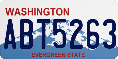 WA license plate ABT5263