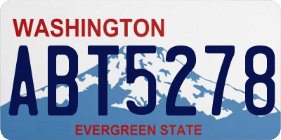 WA license plate ABT5278
